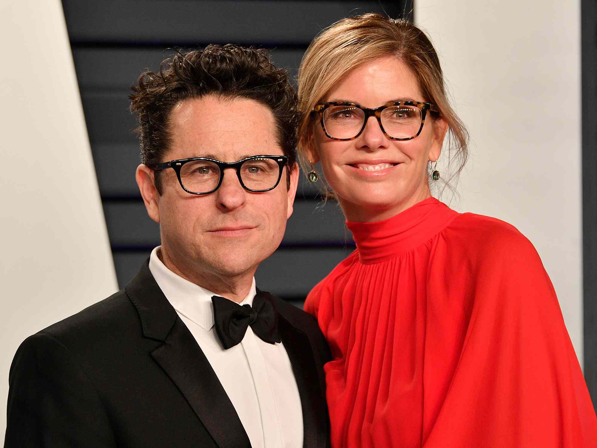 J.J. Abrams and Katie McGrath at the 2019 Vanity Fair Oscar Party.