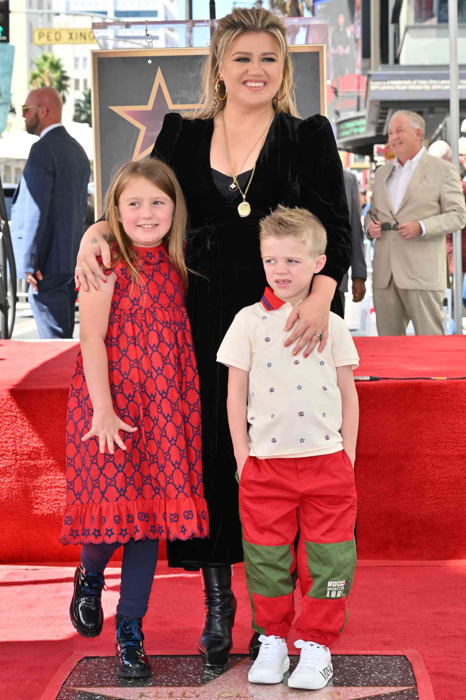 Kelly Clarkson and children River Rose Blackstock and Remington Alexander Blackstock