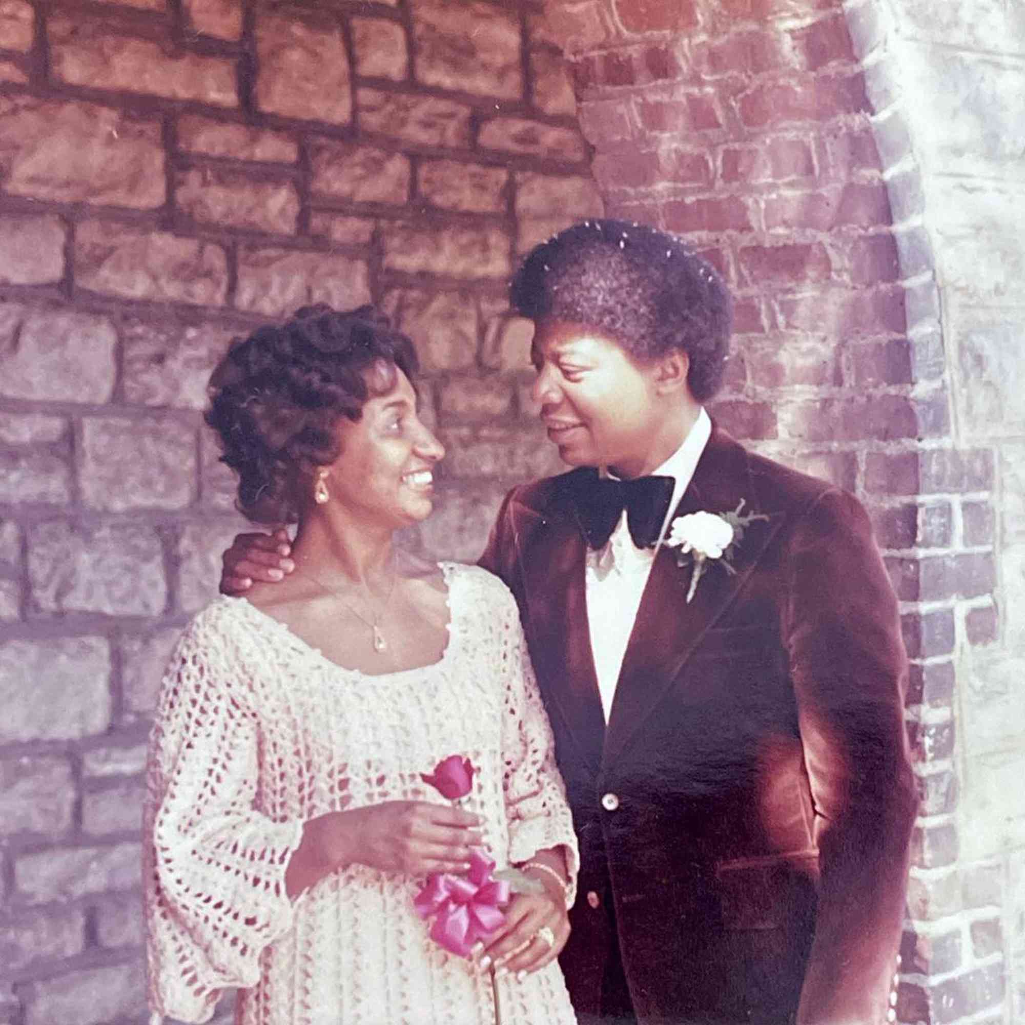 Valerie and Earl Washington on their wedding day in 1972