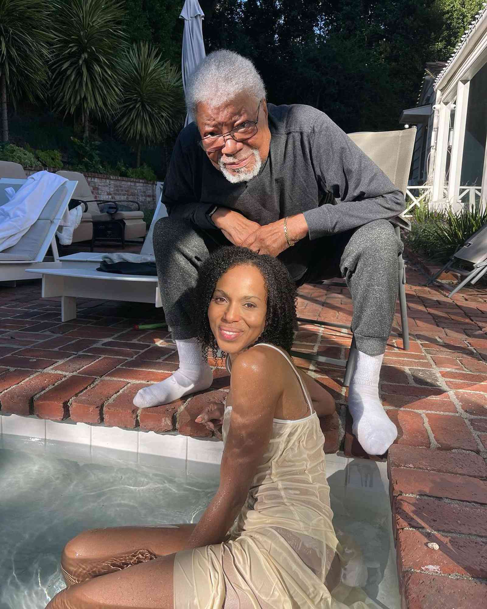 Kerry Washington and Earl Washington