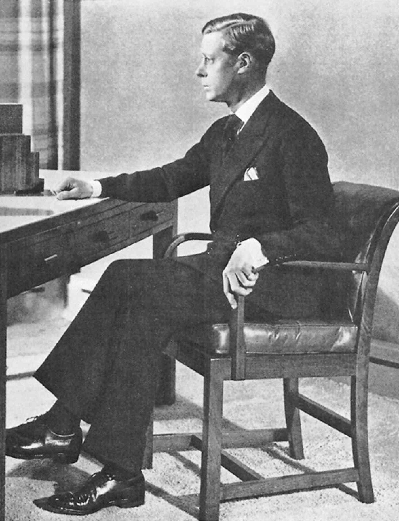 King Edward VIII delivers a speech on the radio after his abdication.