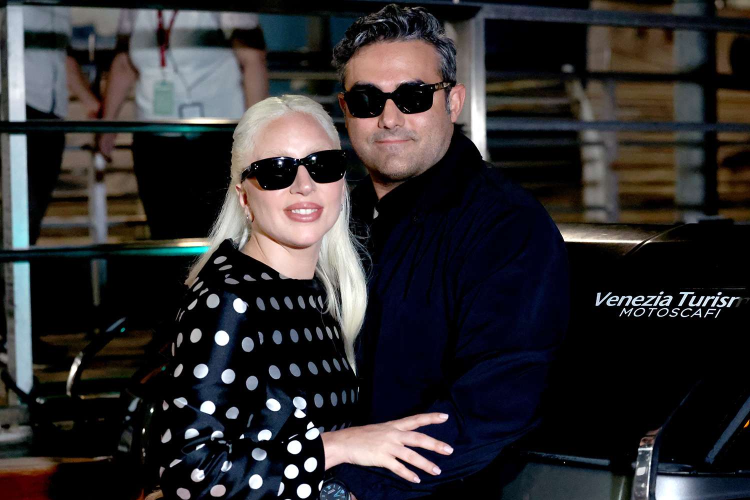 Lady Gaga and Michael Polansky are seen at the 81st Venice International Film Festival on September 02, 2024 in Venice, Italy.