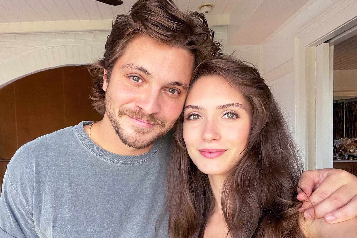 Luke Grimes with his wife Bianca Rodrigues Grimes.