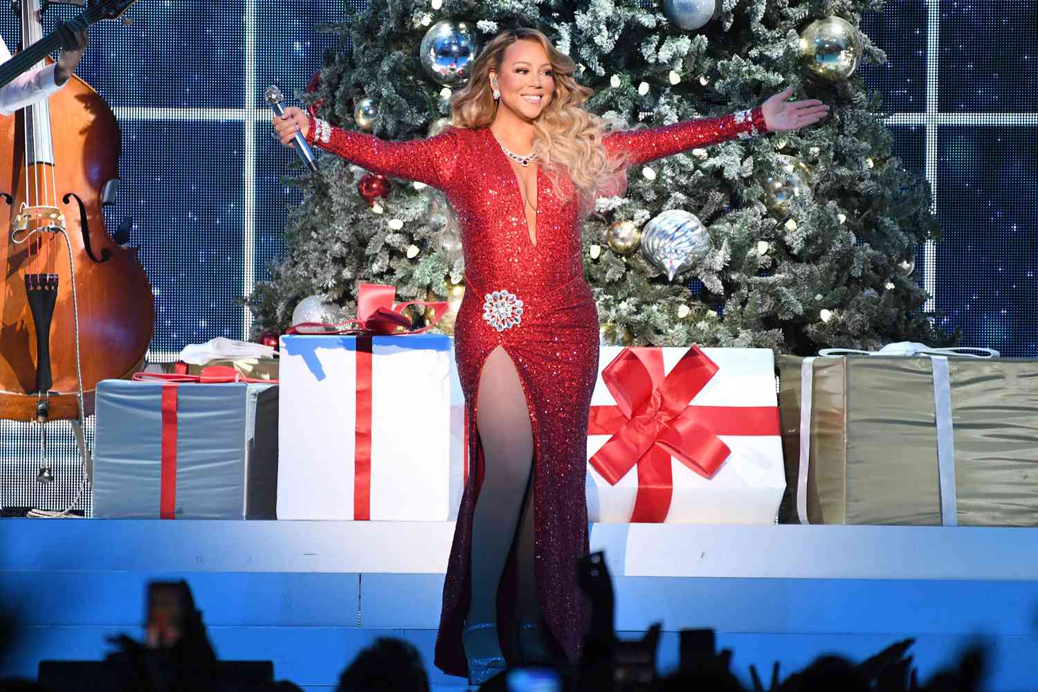 Mariah Carey performs onstage during her "All I Want For Christmas Is You" tour at Madison Square Garden on December 15, 2019 in New York City.