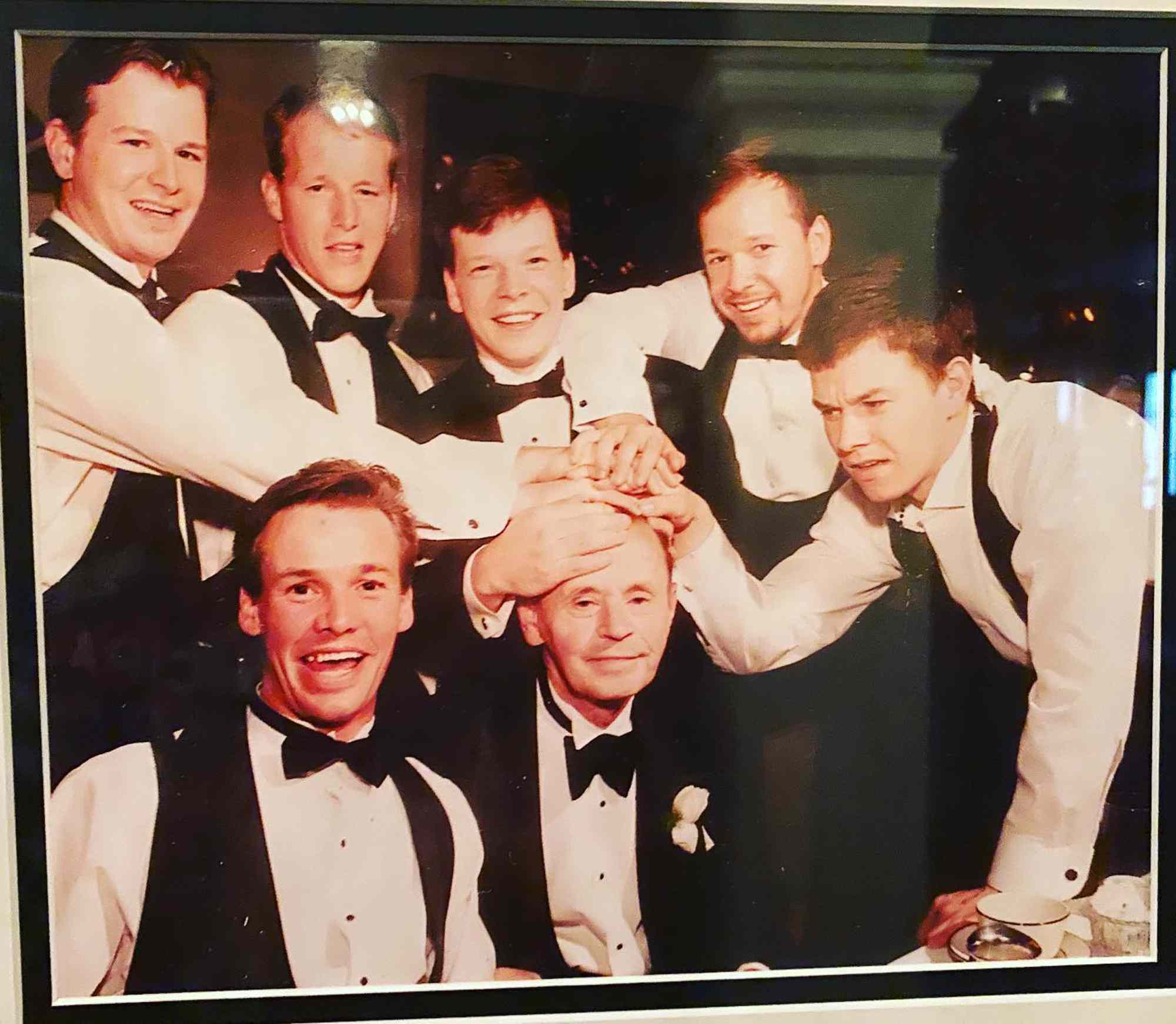 Mark Wahlberg with his brothers and father. 