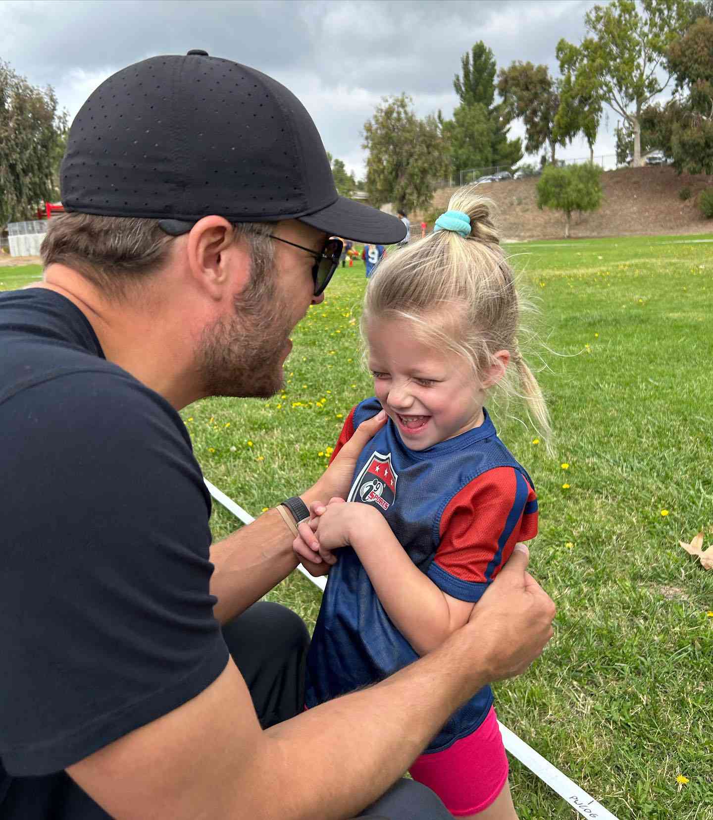 Matthew Stafford with his daughter Hunter