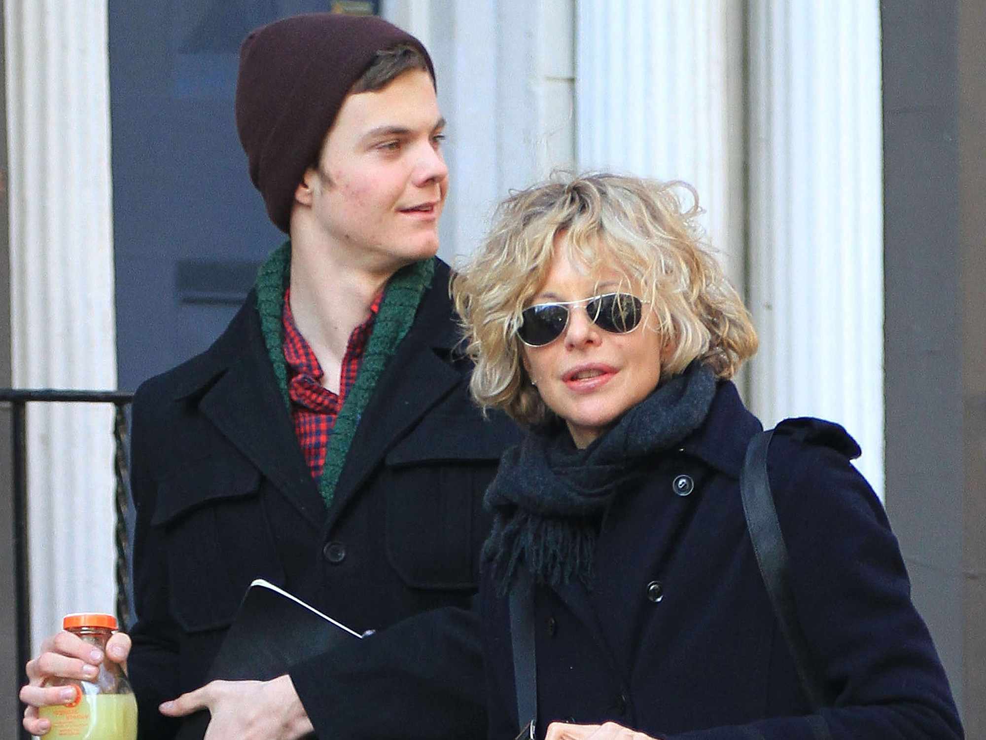 Meg Ryan and her son Jack Henry Quaid are seen on March 28, 2011 in New York City.