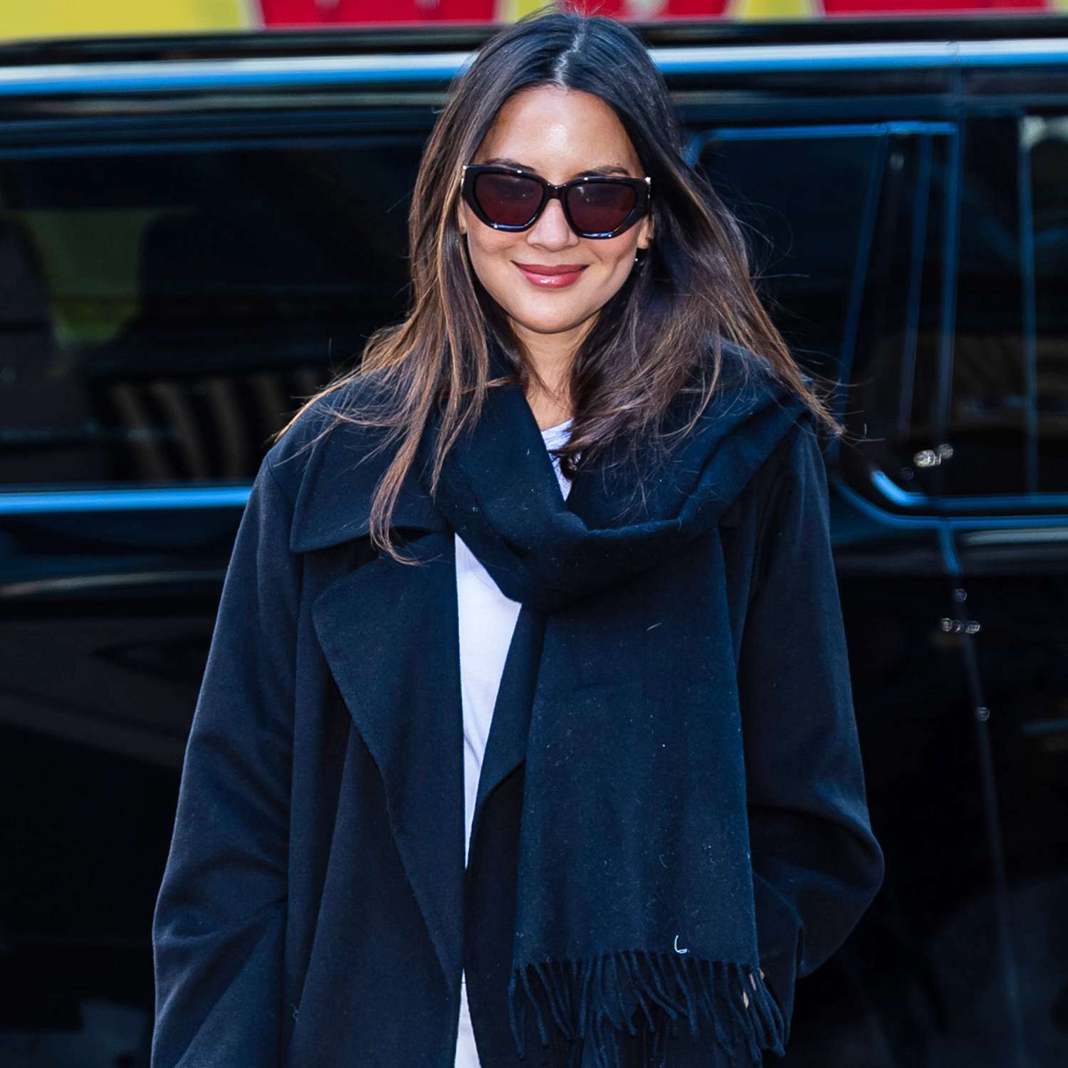 Olivia Munn is seen in the Garment District on December 23, 2024 in New York City.