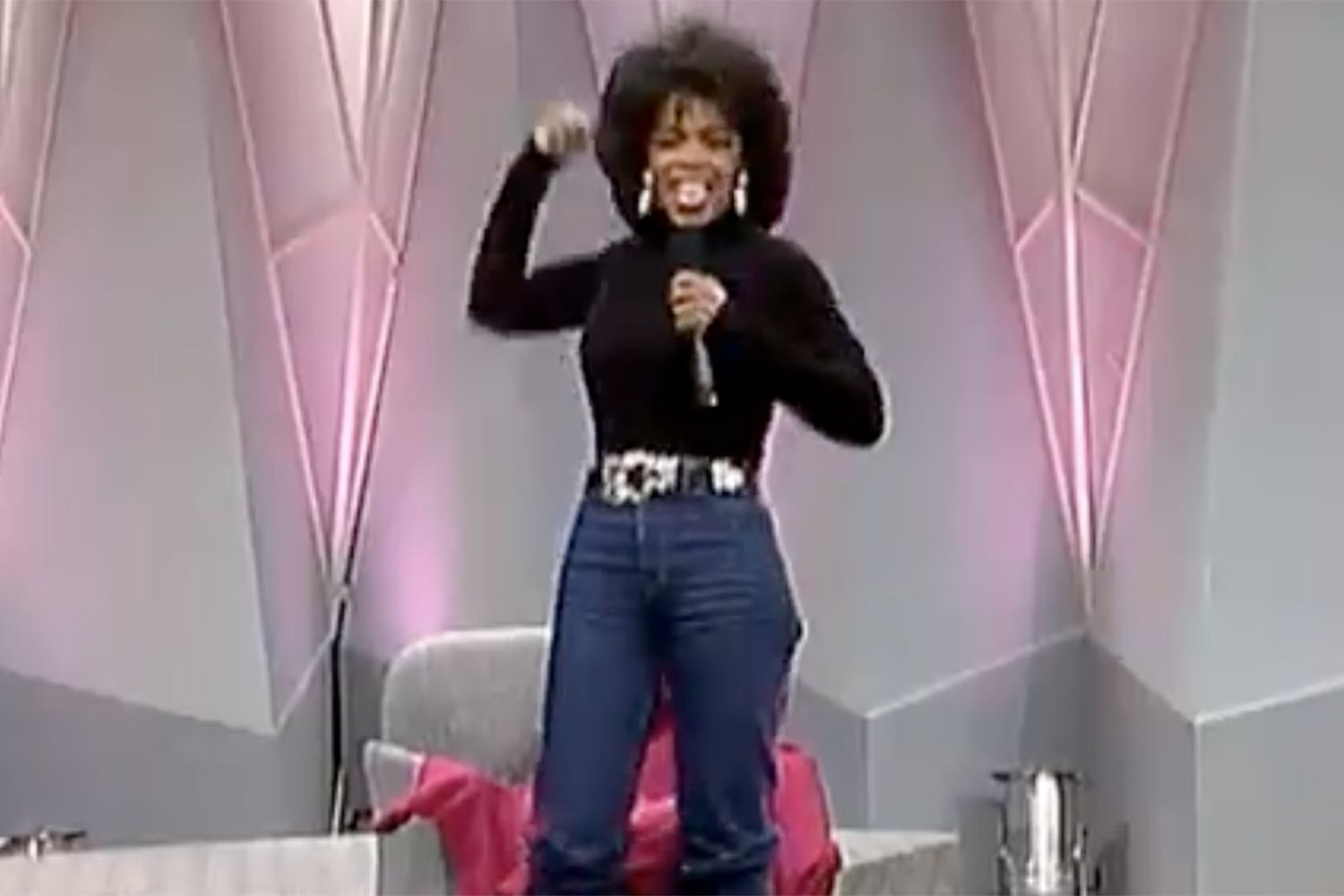 a still from Oprah's November 15, 1988, episode titled "Dreams Come True"