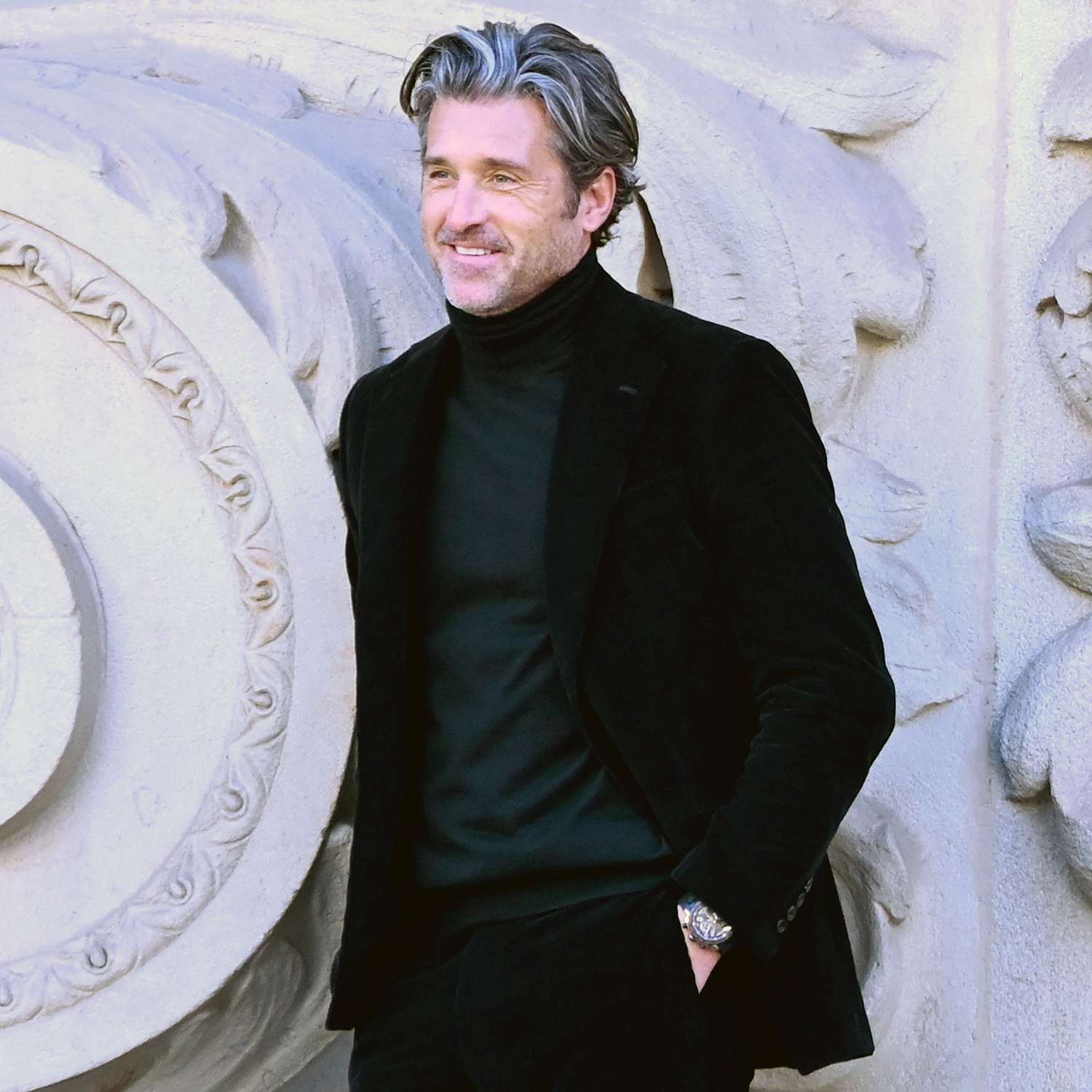 December 5, 2024: American Actor Patrick Dempsey looking suave during a photoshoot in Barcelona.