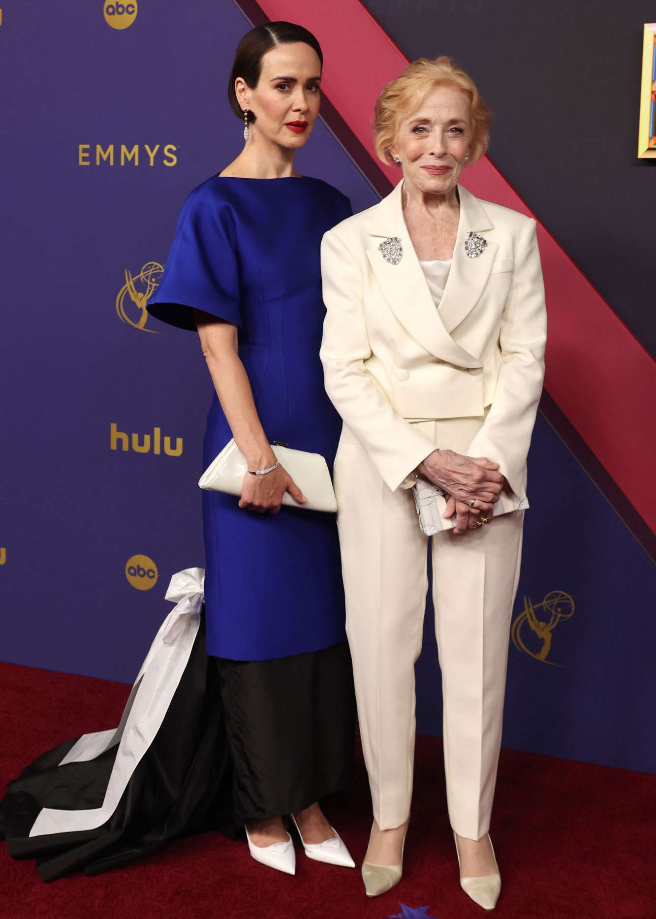 Sarah Paulson and Holland Taylor attend the 76th Primetime Emmy Awards at Peacock Theater on September 15, 2024