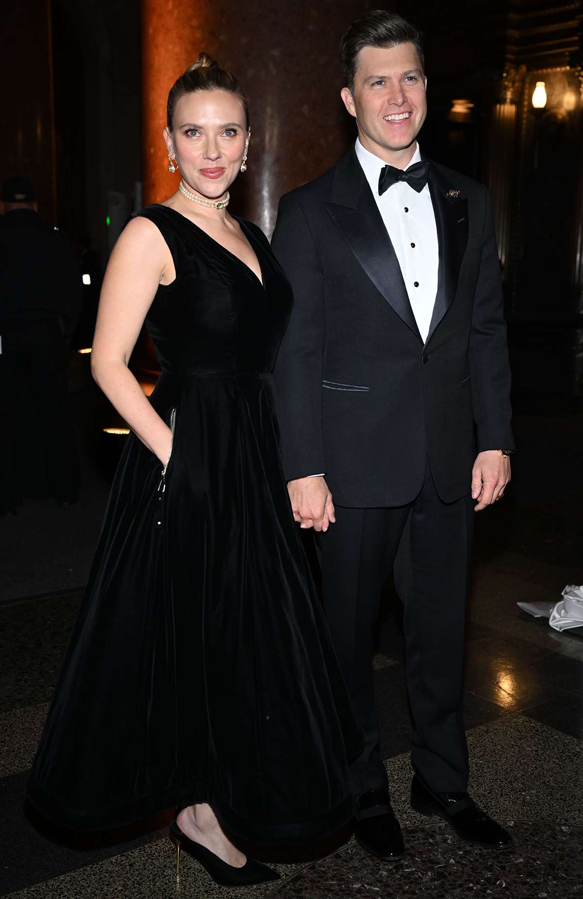 Scarlett Johansson and Colin Jost attend the 2024 The Museum Gala