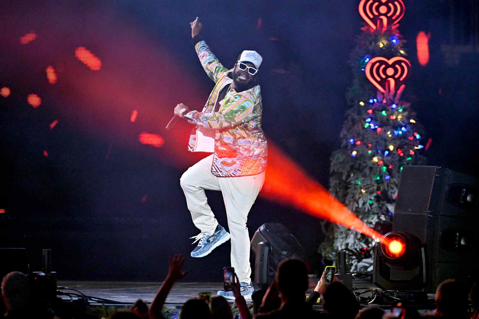 T-Pain performs during iHeartRadio Y100's Jingle Ball 2024 Presented By Capital One at Kaseya Center on December 21, 2024 in Miami, Florida. 