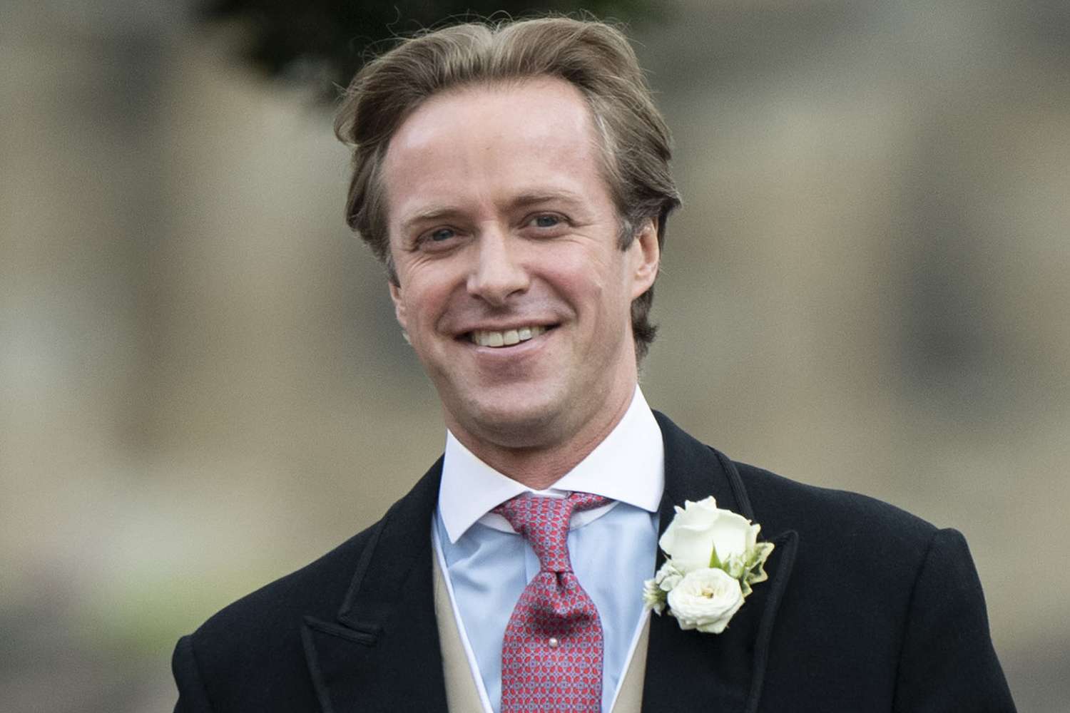 Thomas Kingston attends the wedding of Lady Gabriella Windsor and Mr Thomas Kingston at St George's Chapel,