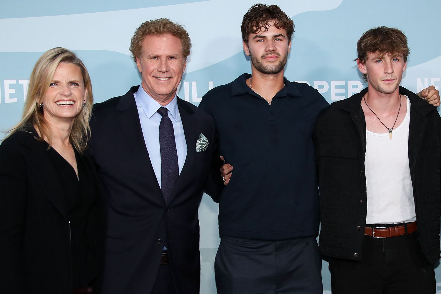 Viveca Paulin, Will Ferrell, Marrias Paulin Ferrell and Magnus Paulin Ferrell 'Will & Harper' Los Angeles Premiere