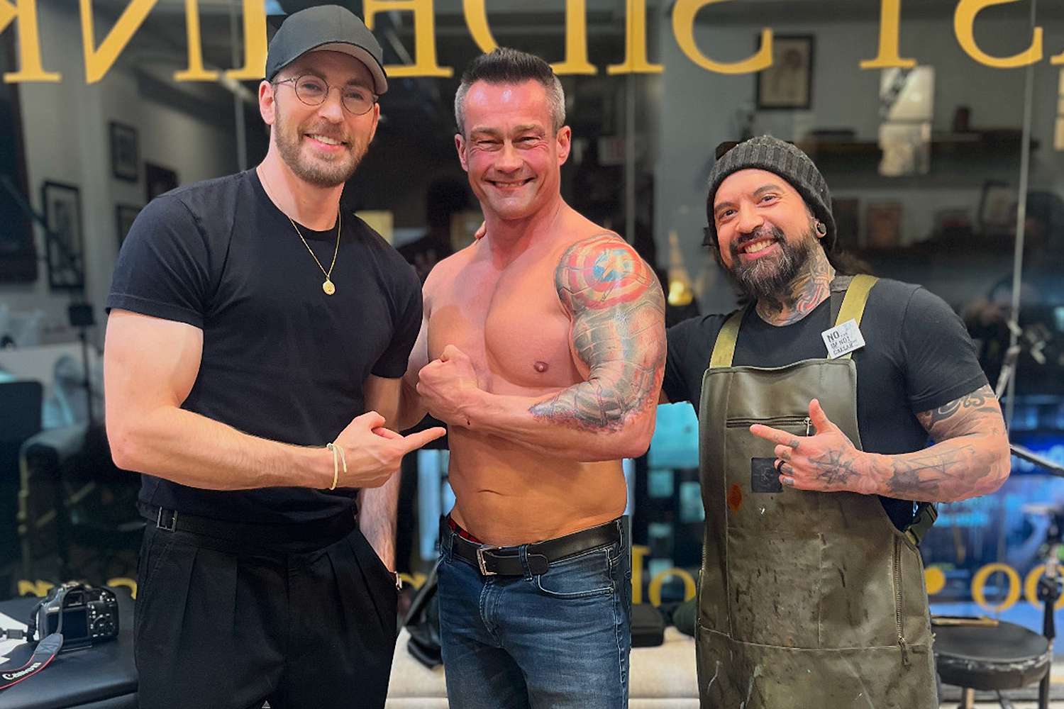 Chris Evans Surprised a Captain America Superfan When He Completed His Tattoo Tribute: 'He Was Shocked' 