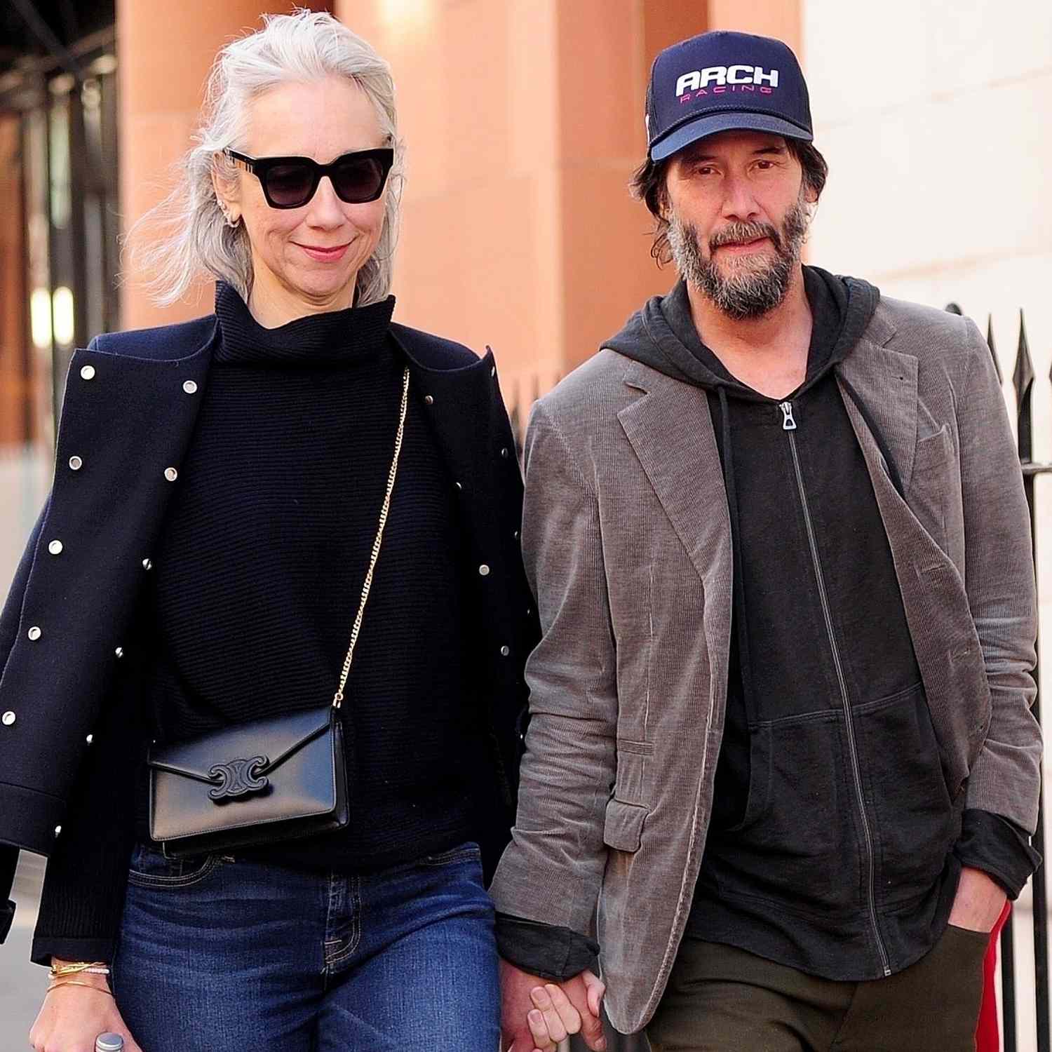 Keanu Reeves and his fiancée were all smiles and affection during a cozy lunch at Scott