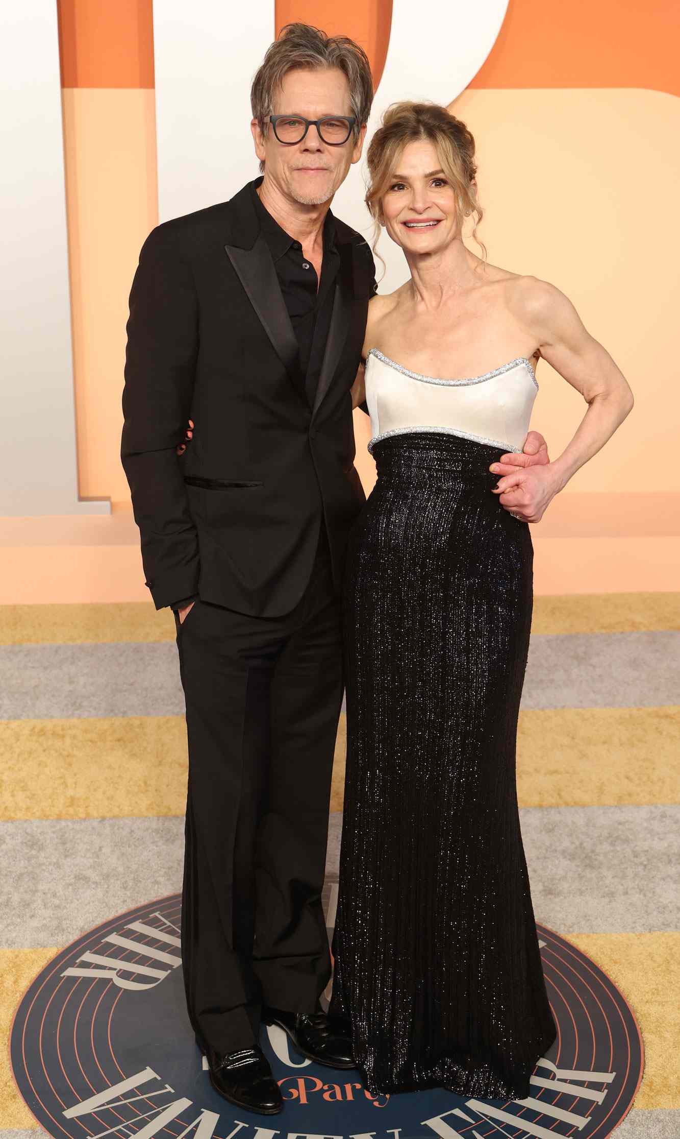 Kevin Bacon and Kyra Sedgwick attend the 2025 Vanity Fair Oscar Party Hosted By Radhika Jones at Wallis Annenberg Center for the Performing Arts on March 02, 2025