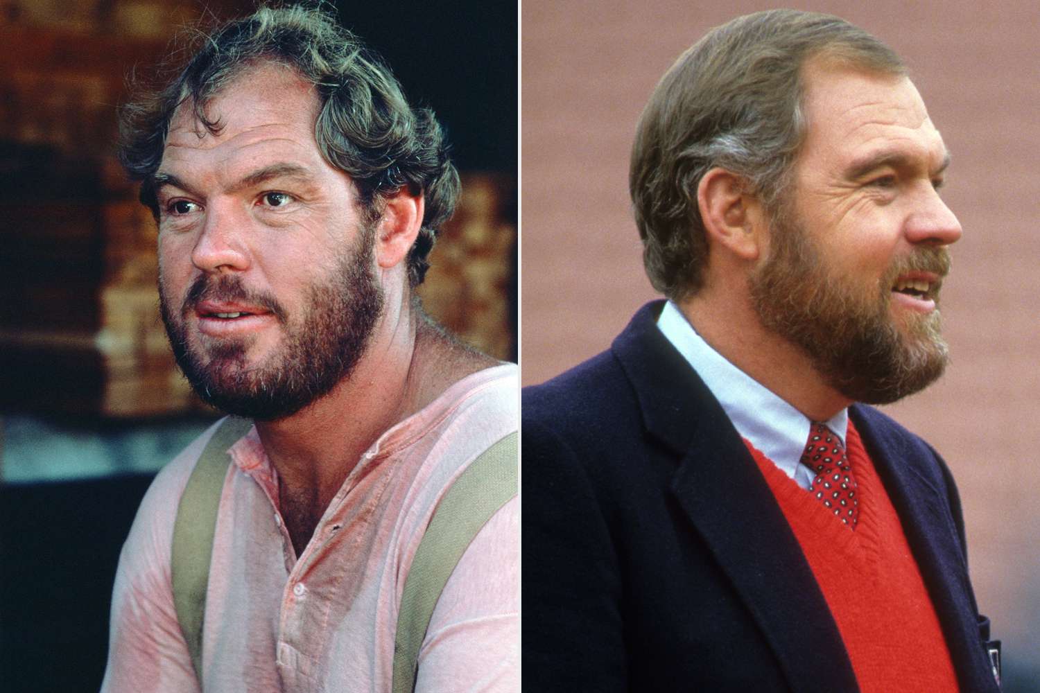 Merlin Olsen as Jonathan Garvey, LITTLE HOUSE ON THE PRAIRIE; Merlin Olsen before Los Angeles Raiders vs New England Patriots game at Los Angeles Memorial Coliseum