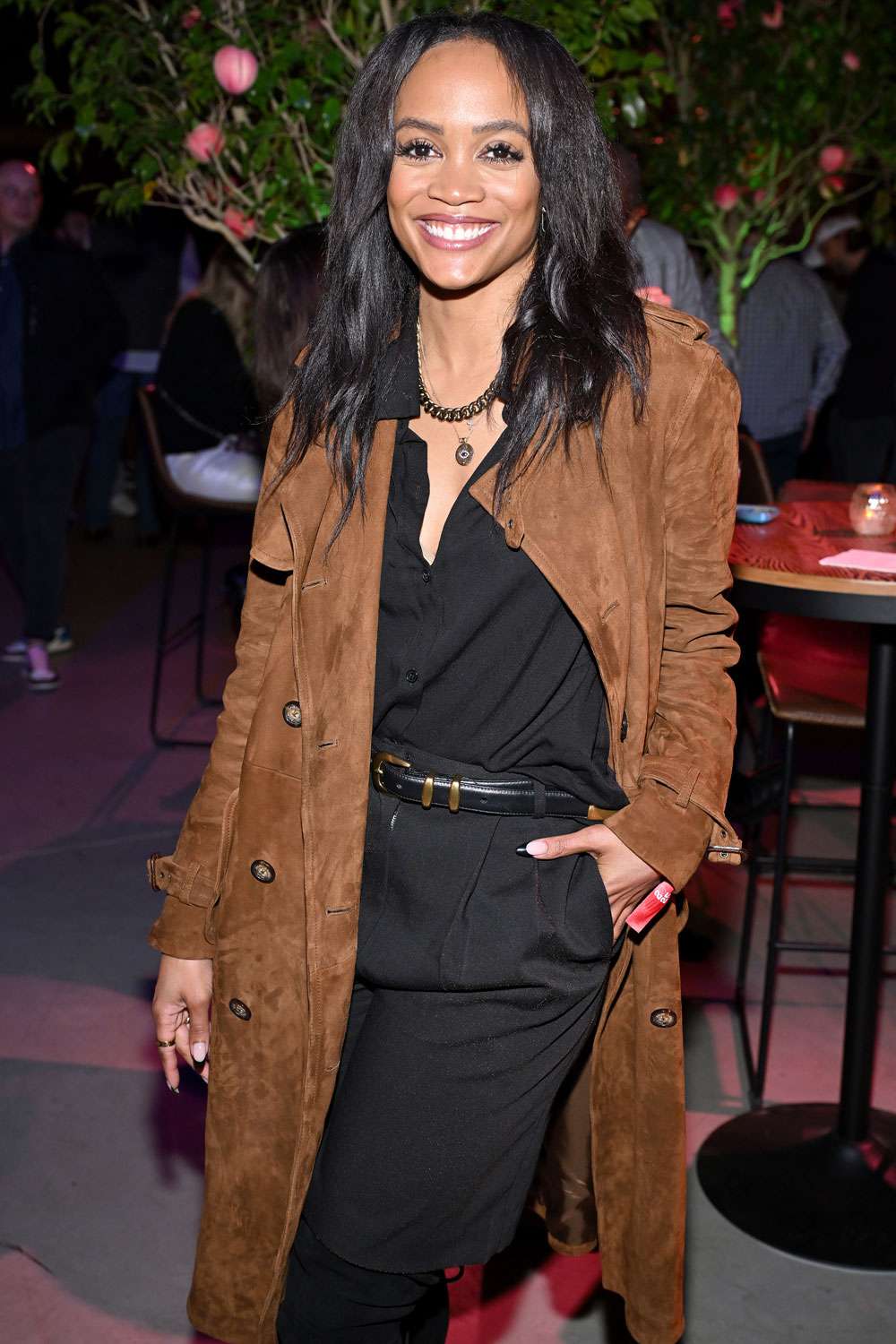 Rachel Lindsay appears at ESPN's 11th Annual Allstate Playoff Party on January 18, 2025, in Atlanta, Georgia. (