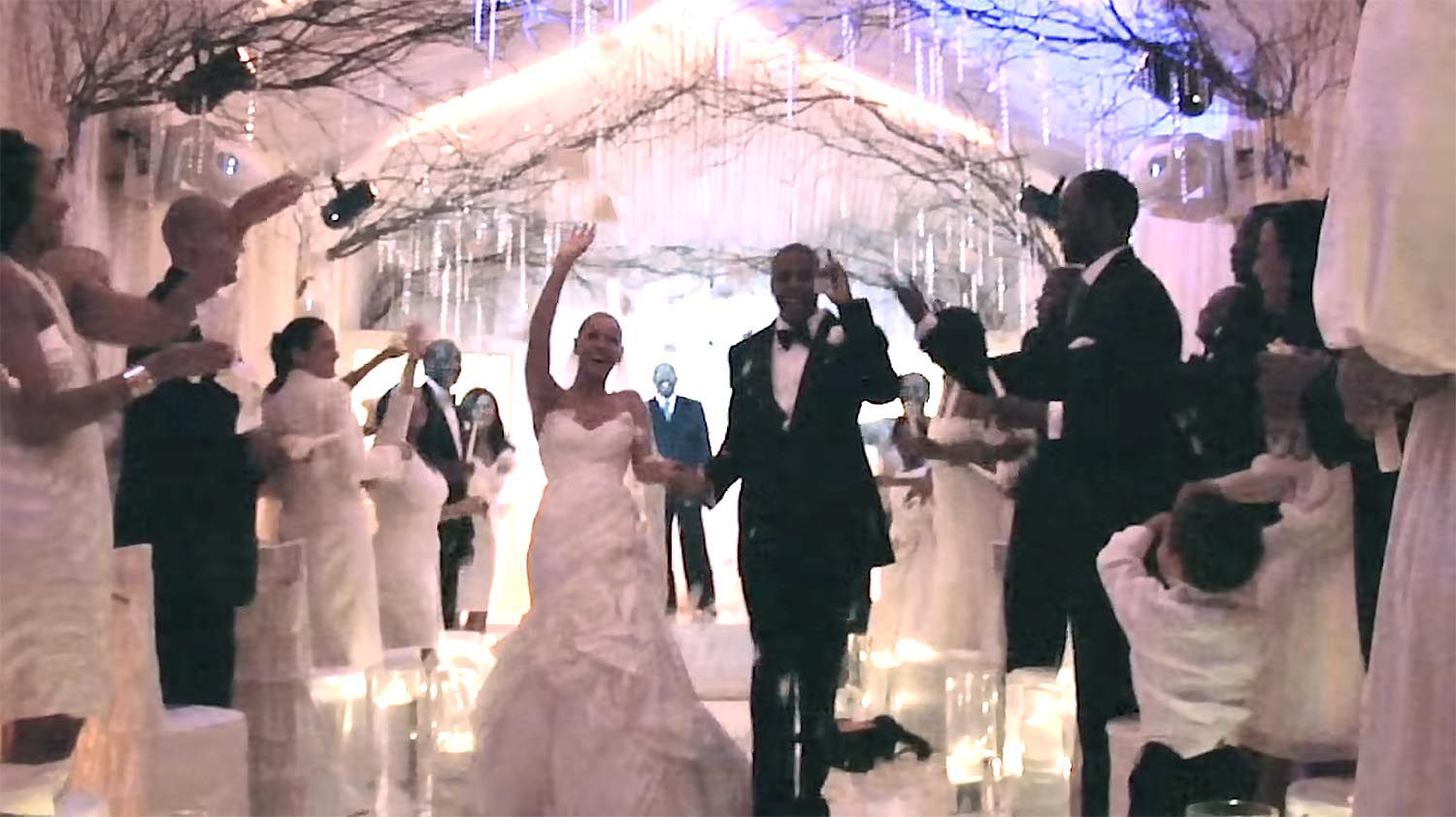 Beyoncé and Jay-Z on their wedding day.