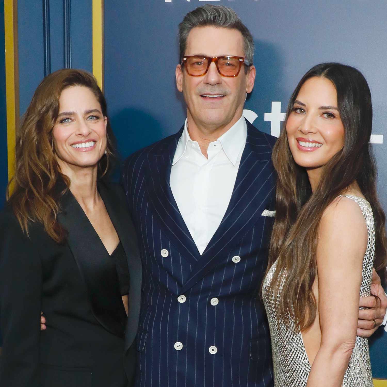 Amanda Peet, Jon Hamm, and Olivia Munn at Apple TV+'s 'Your Friends & Neighbors' Series Premiere