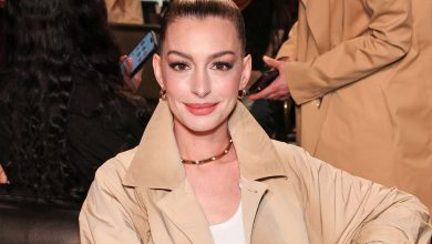 Anne Hathaway Sits for the Ralph Lauren Show in New York City, Plus Louis Tomlinson, Idina Menzel, Sadie Sink and More