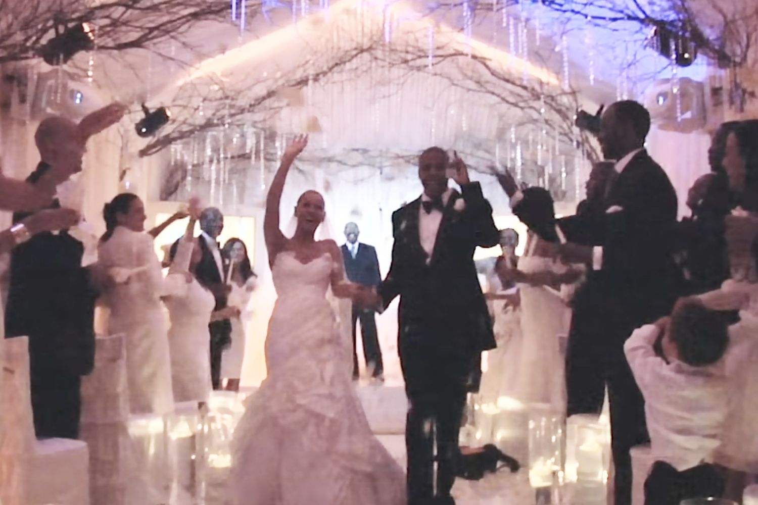 Beyoncé and Jay-Z on their wedding day.