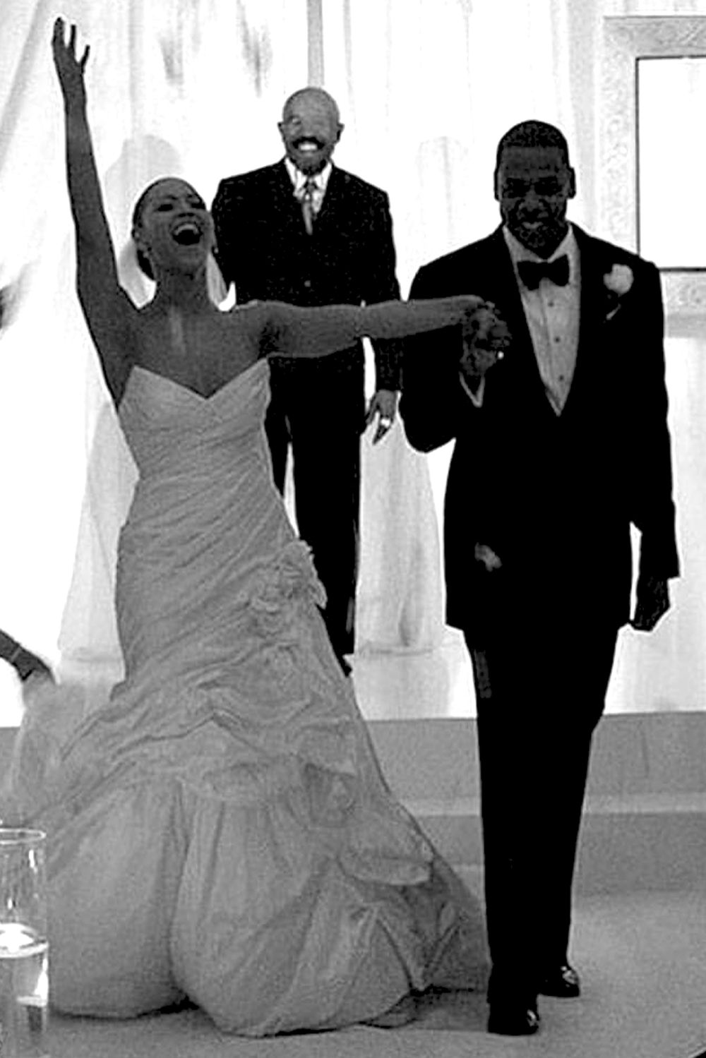 Beyoncé and Jay-Z on their wedding day.