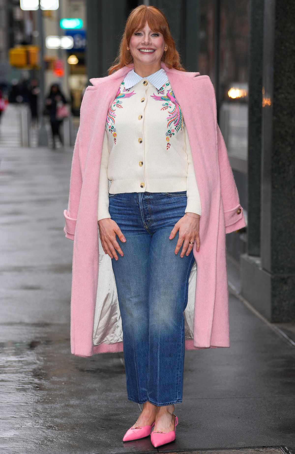 Bryce Dallas Howard is seen on April 7, 2025 in New York City