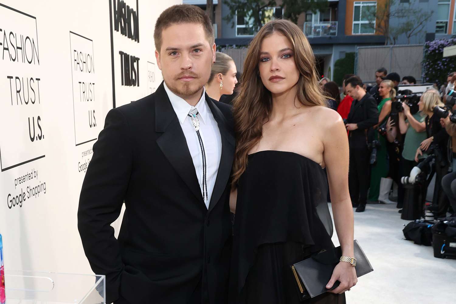 Dylan Sprouse and Barbara Palvin attend FIJI Water at The Fashion Trust U.S. Awards