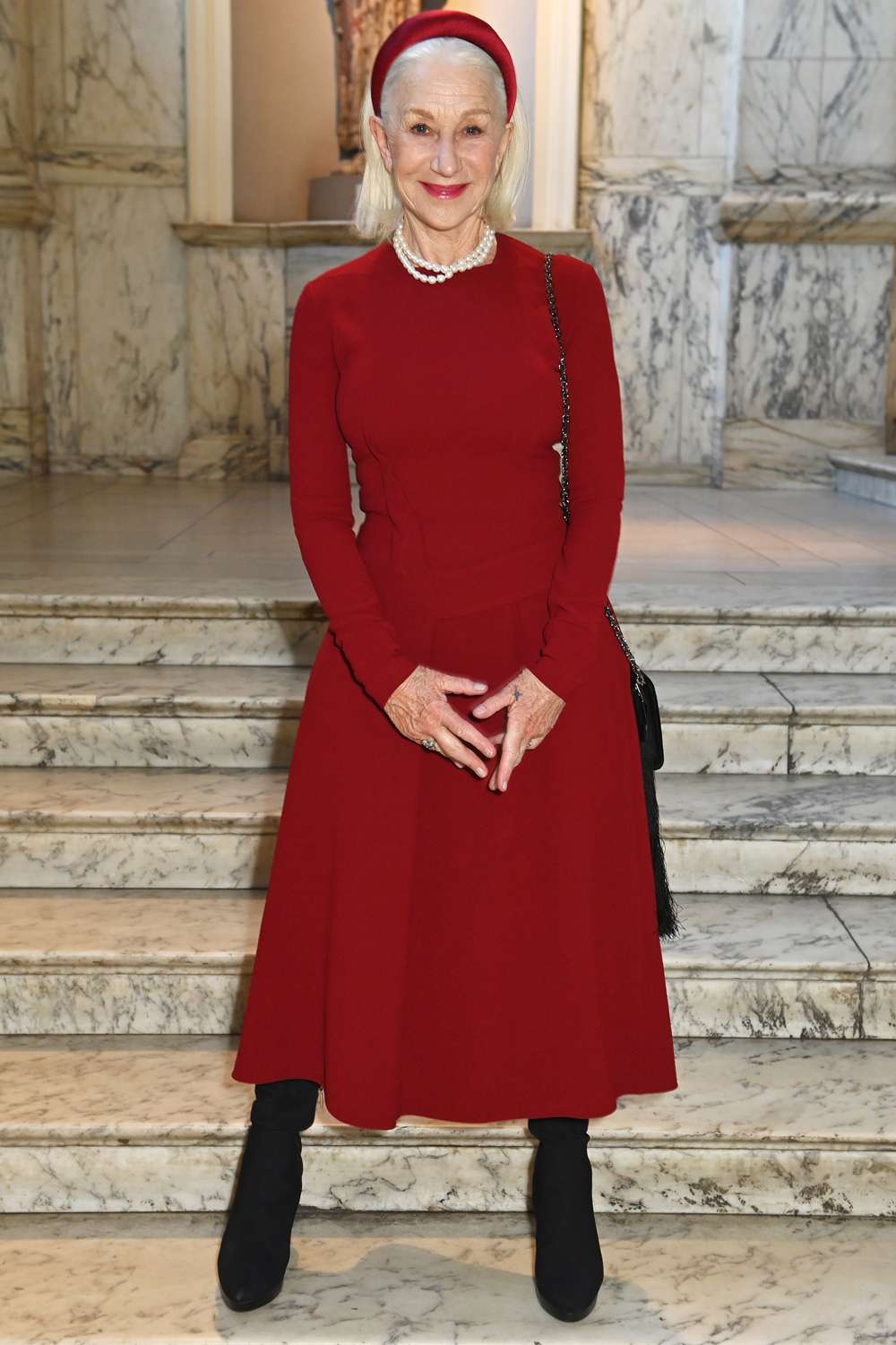 Dame Helen Mirren attends a VIP private view at The V&A