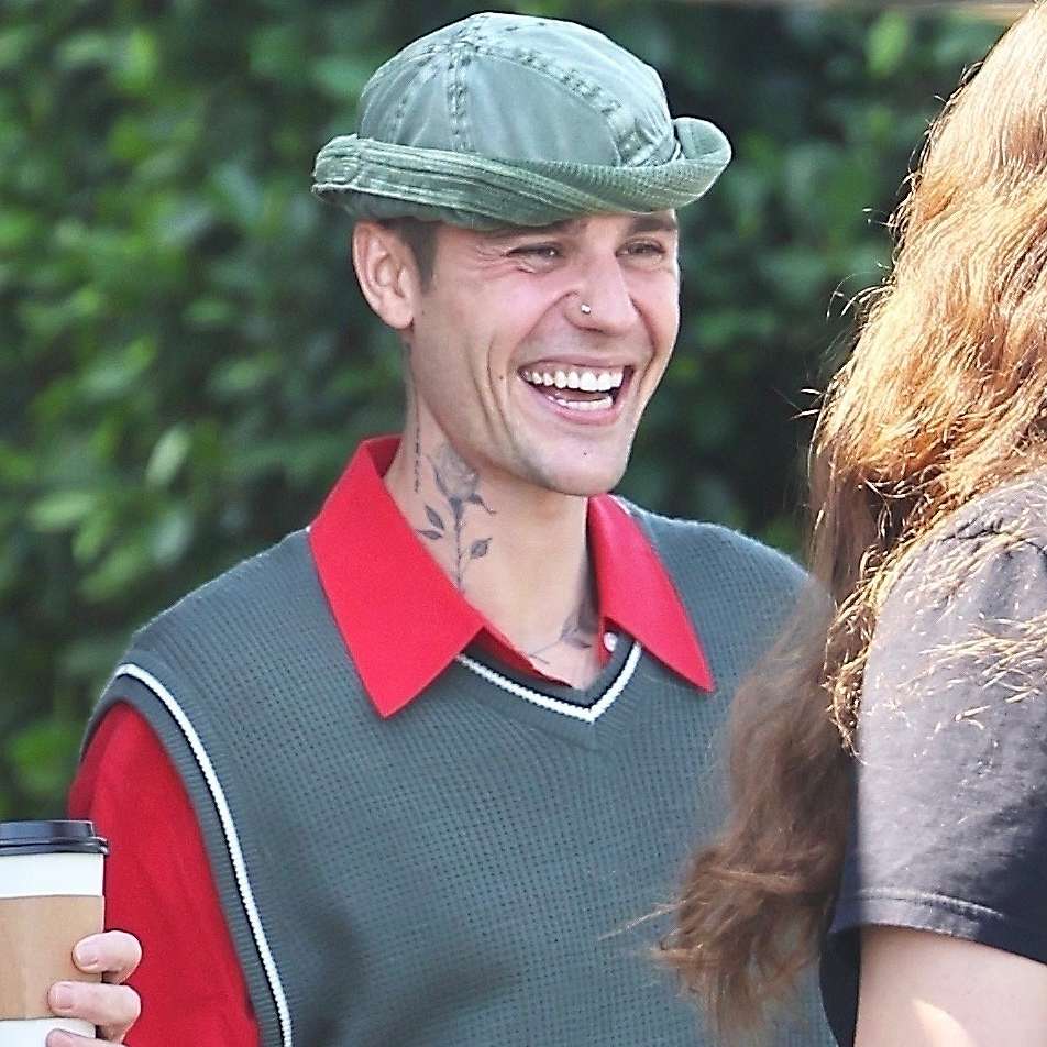 Justin Bieber was seen in good spirits as he left a coffee store in Palm Springs, sharing a laugh while enjoying a relaxed moment during his day. April 7, 2025
