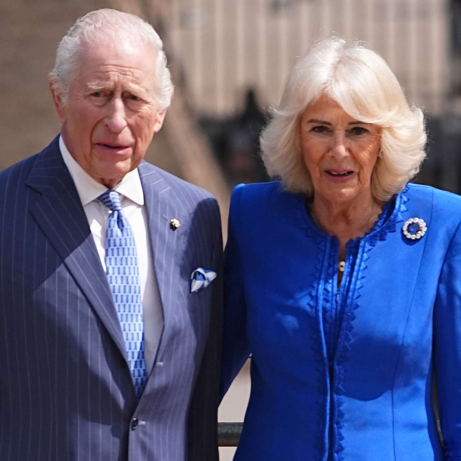King Charles III and Queen Camilla visit the Colosseum in Rome, on the second day of their four day state visit to Italy