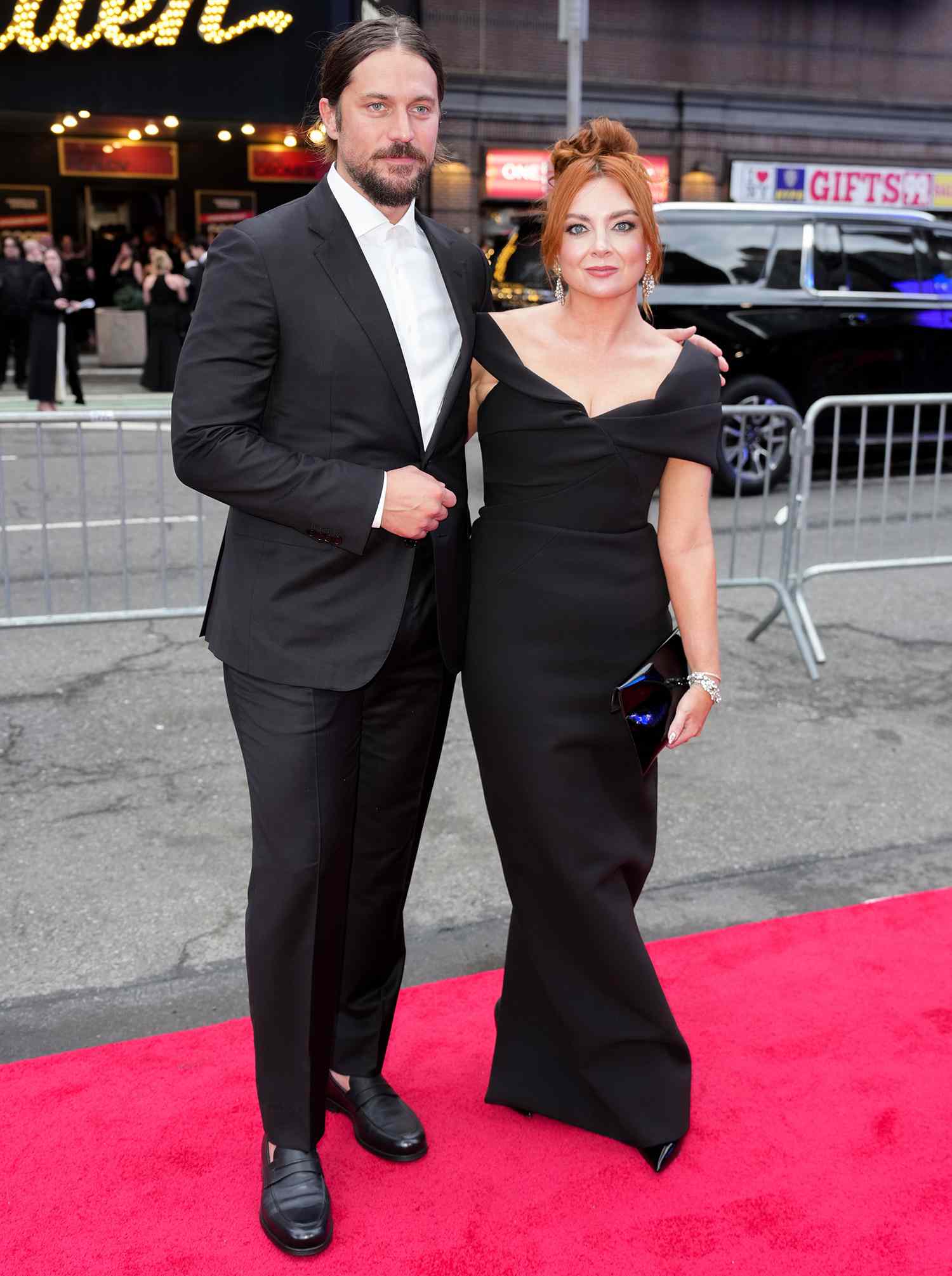 Lucas Bravo, Samantha Barry at the "Good Night, and Good Luck," Opening Night 