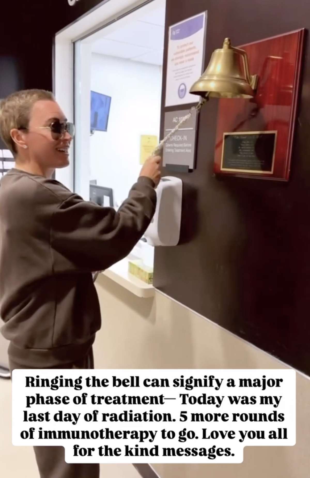 Teddi Mellencamp Rings Bell to Mark End of Radiation Treatment