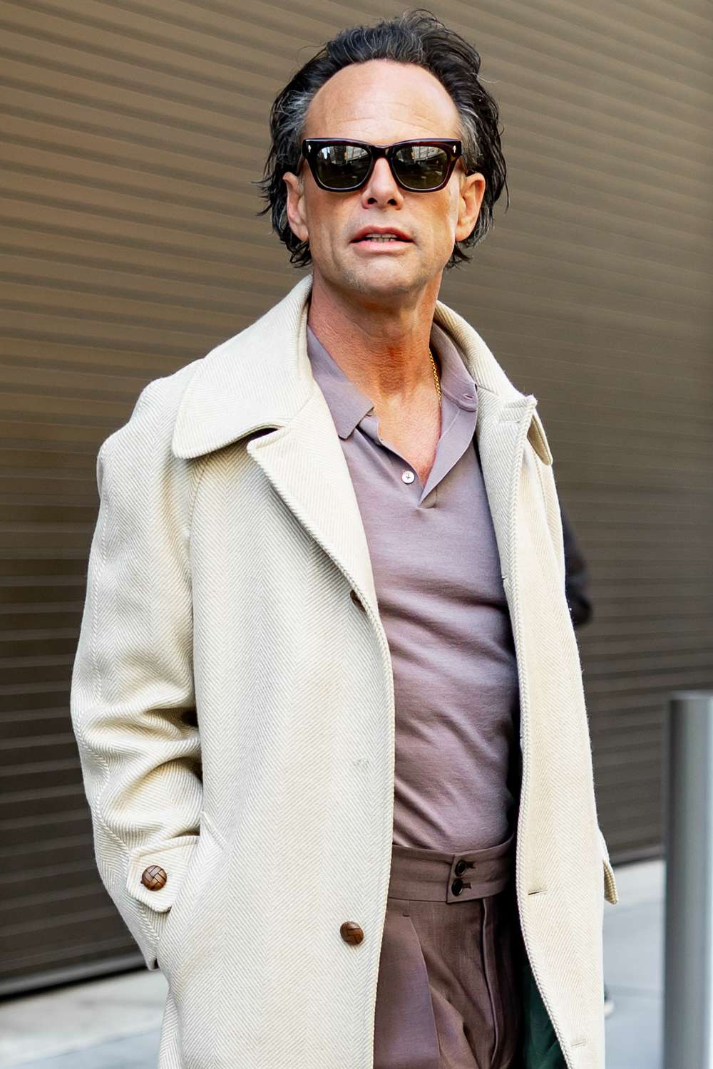 Walton Goggins is seen at 'Live With Kelly and Mark' on April 08, 2025 in New York City